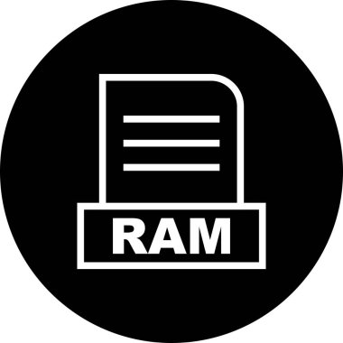 Vektör RAM dosya simgesi