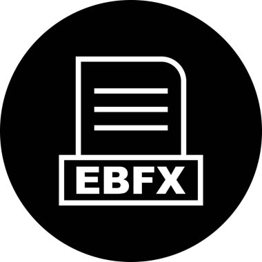 Vektör EBFX dosya simgesi 