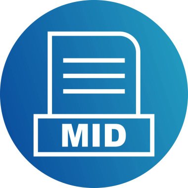 Vektör MID dosya simgesi