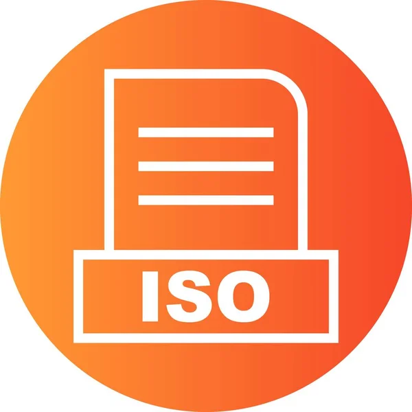 Vector Icono Archivo Iso — Archivo Imágenes Vectoriales