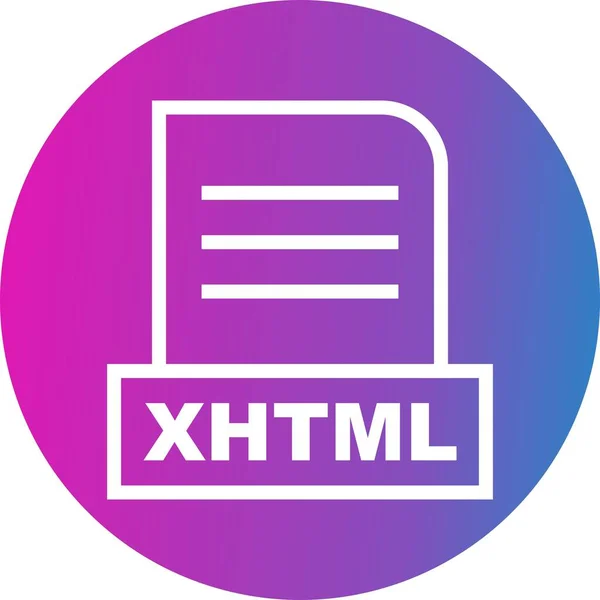 Εικονίδιο Αρχείου Vector Xhtml — Διανυσματικό Αρχείο