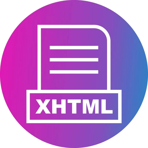 Vektor Xhtml Fil Ikon — Stock vektor