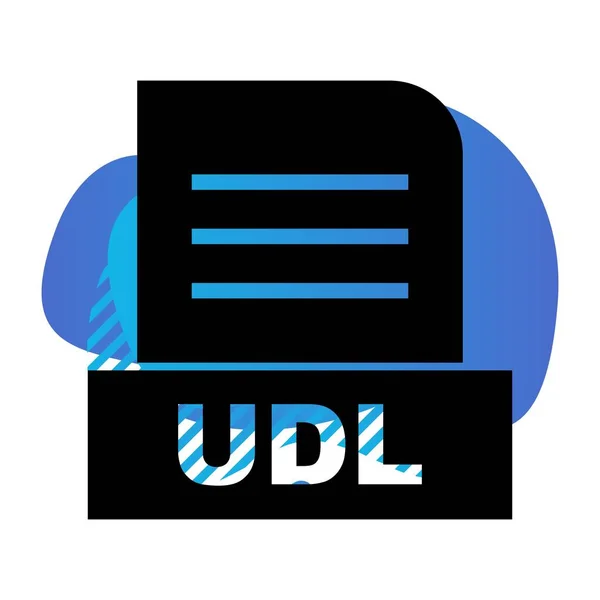 Ícone Arquivo Vector Udl —  Vetores de Stock