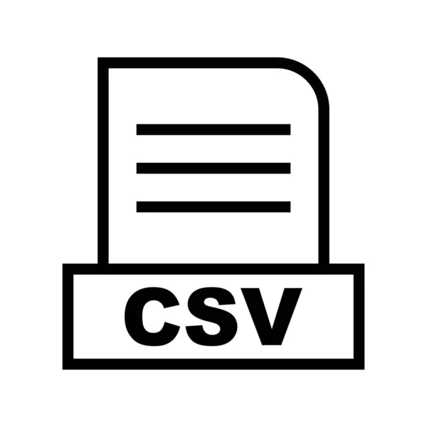 Vector Csv 아이콘 — 스톡 벡터