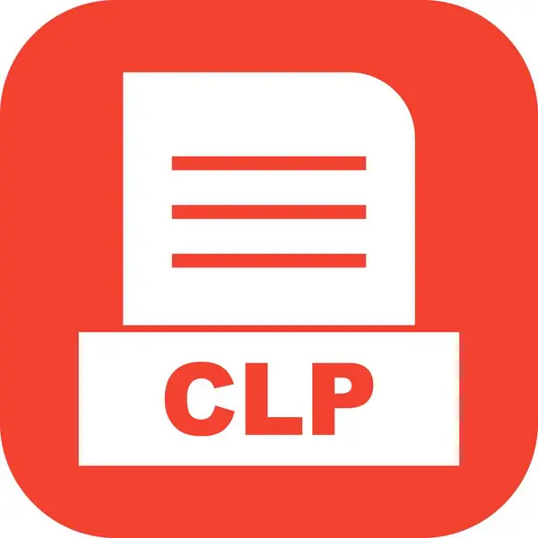 Иконка Векторного Файла Clp — стоковый вектор