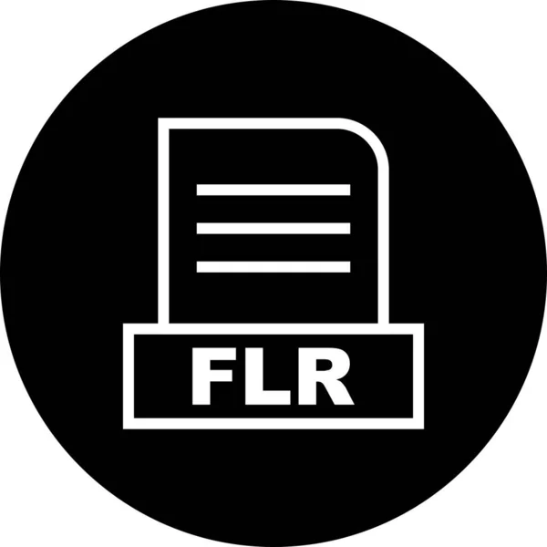 Vector Flr File Icon — Stock Vector