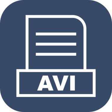 Vektör AVI dosya simgesi