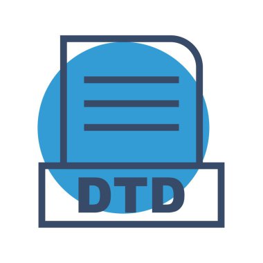 Vektör DTD dosya simgesi