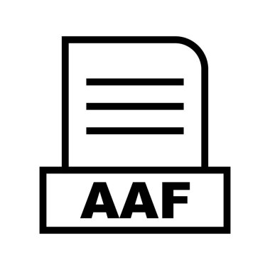  Vektör AAF dosya simgesi 