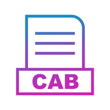 Vektör CAB dosya simgesi