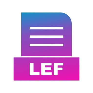 Vektör LEF dosya simgesi 