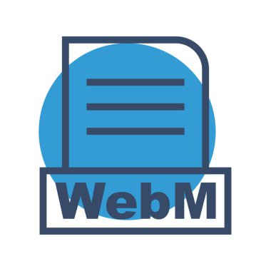  Vektör WebM dosya simgesi