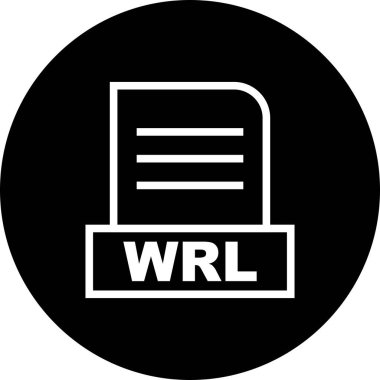 Vektör WRL dosya simgesi 