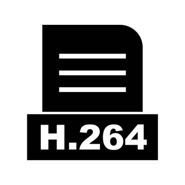 Vektör H.264 dosya simgesi