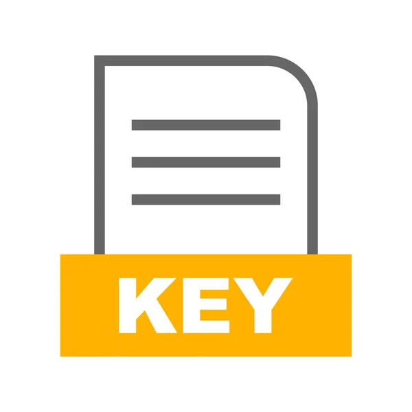 Vector Key Bestand Pictogram — Stockvector