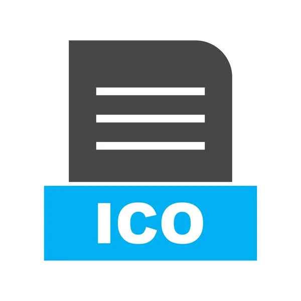 Ikona Vektorového Souboru Ico — Stockový vektor