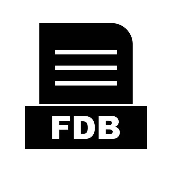 Icône Fichier Vectoriel Fdb — Image vectorielle