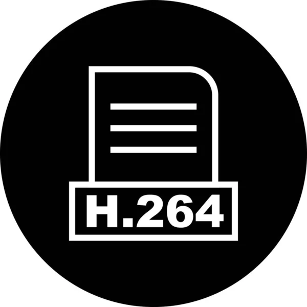 ベクトルH 264ファイルアイコン — ストックベクタ