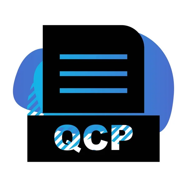 Icône Fichier Vectoriel Qcp — Image vectorielle