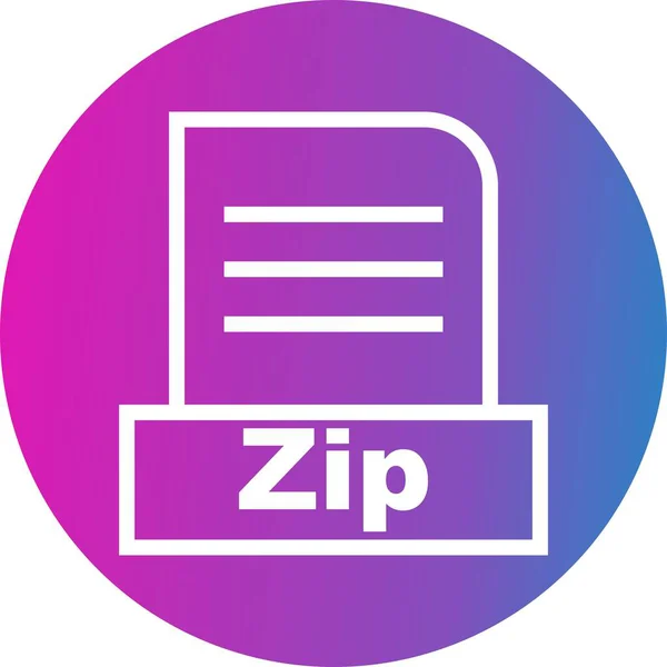 Vector Icono Archivo Zip — Vector de stock