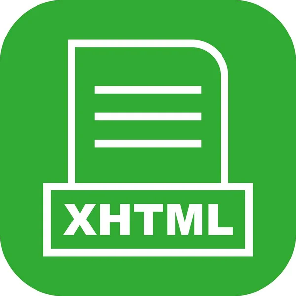 Vektor Xhtml Fil Ikon — Stock vektor