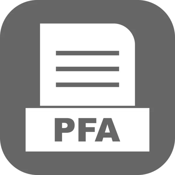 Ícone Arquivo Vector Pfa — Vetor de Stock