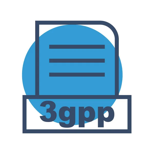 Vector 3Gpp Bestand Pictogram — Stockvector