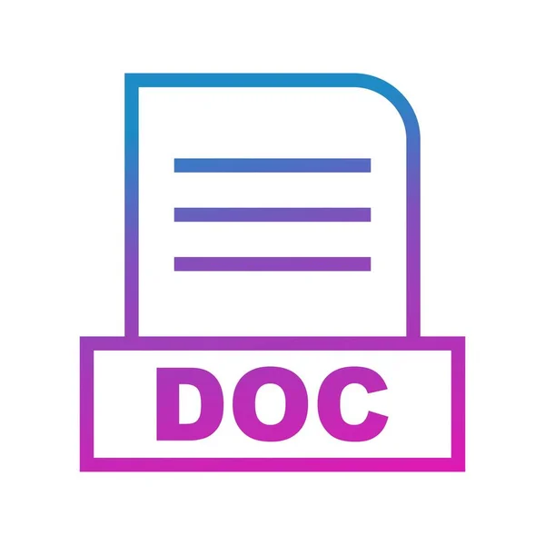 Arquivo Vetor Doc Ícone — Vetor de Stock