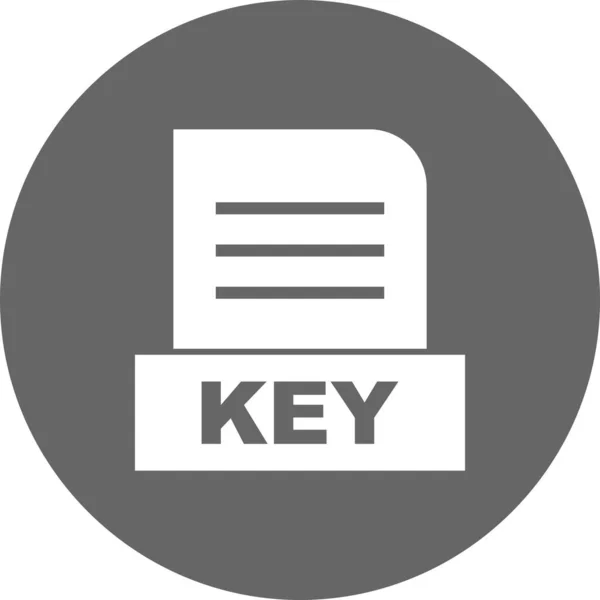 Vector Key Bestand Pictogram — Stockvector