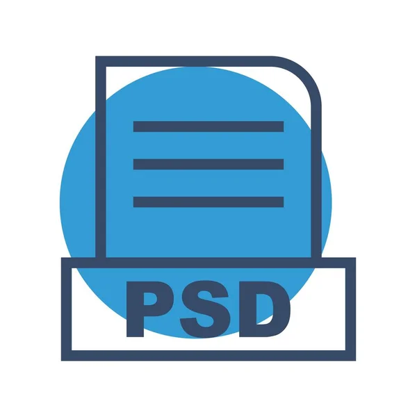 Wektorowa Ikona Pliku Psd — Wektor stockowy