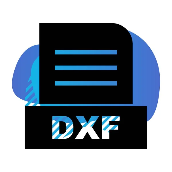 Vector Dxf File Icon — Stock Vector