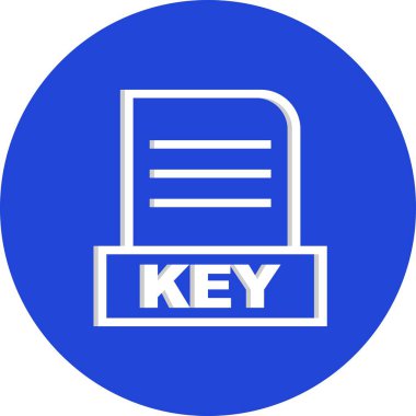 Vektör KEY dosya simgesi