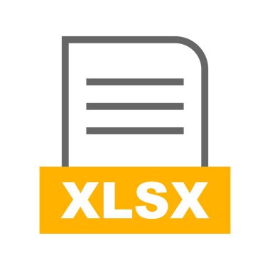 Vektör XLSX dosya simgesi