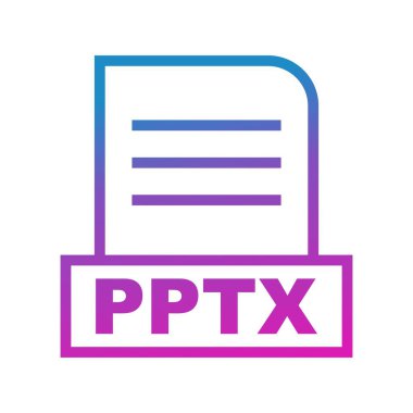 Vektör PPTX dosya simgesi