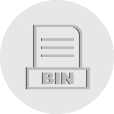 Vektör BIN dosya simgesi