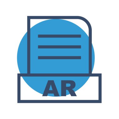 Vektör AR dosya simgesi