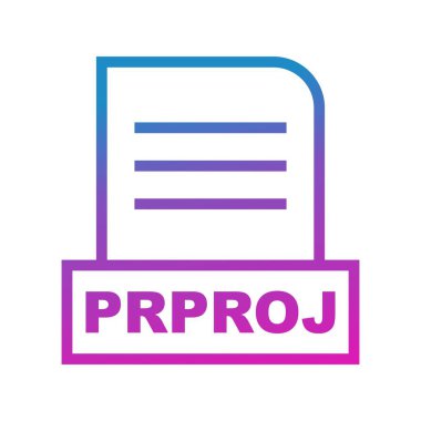  Vektör PRPROJ dosya simgesi
