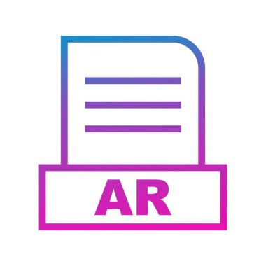 Vektör AR dosya simgesi
