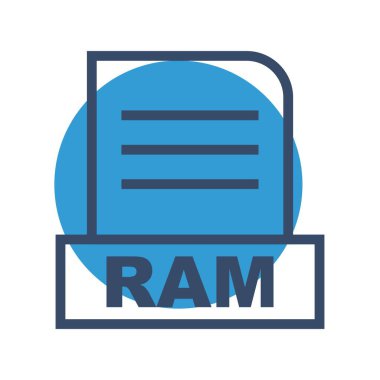 Vektör RAM dosya simgesi