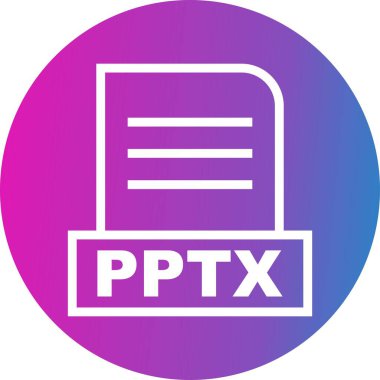 Vektör PPTX dosya simgesi