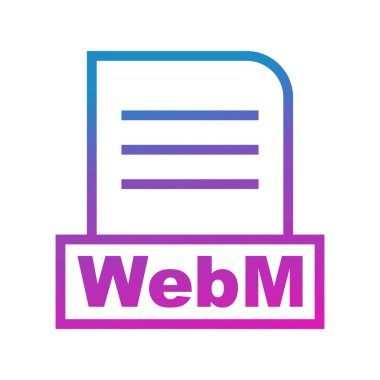  Vektör WebM dosya simgesi