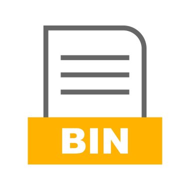Vektör BIN dosya simgesi