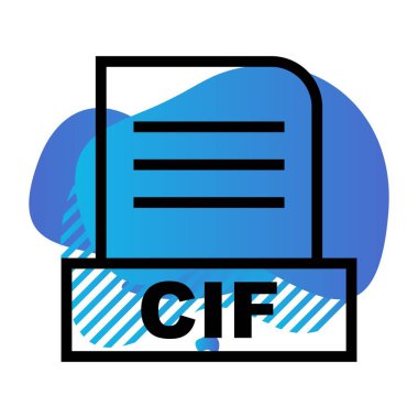 Vektör CIF dosya simgesi