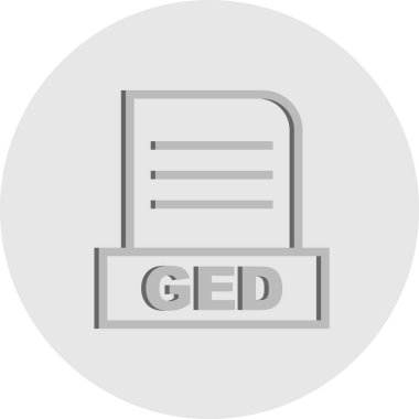 Vektör GED dosya simgesi
