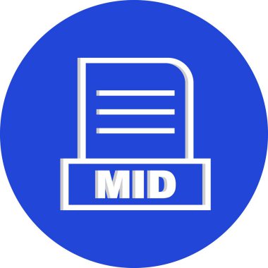 Vektör MID dosya simgesi