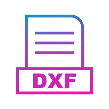 Vektör DXF dosya simgesi