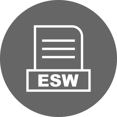  Vektör ESW dosya simgesi 
