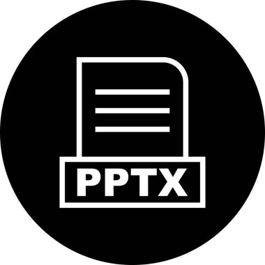 Vektör PPTX dosya simgesi