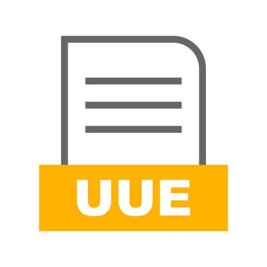 Vektör UUE dosya simgesi