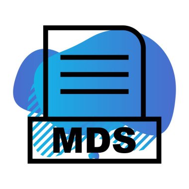  Vektör MDS dosya simgesi